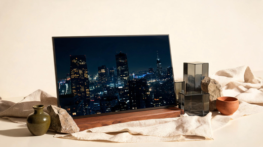 City wallpaper aesthetic featuring a dark urban night scene with cinematic lights, modern architecture, and a premium moody atmosphere [9268015562901]