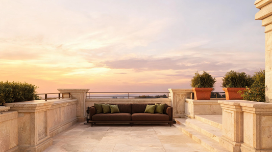 Beautiful evening wallpaper 4K featuring a warm sunset landscape with earthy tones, soft light, and a peaceful aesthetic atmosphere [9244344483989]