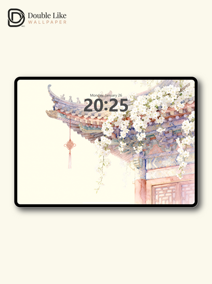 Vol.12 Aesthetic Watercolor City & Botanical Flower Art Wallpaper Pack [#WGP012]