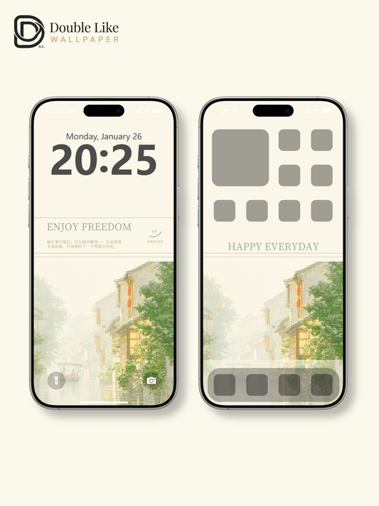 Vol.11 Aesthetic Watercolor City & Botanical Flower Art Wallpaper Pack [#WGP011]