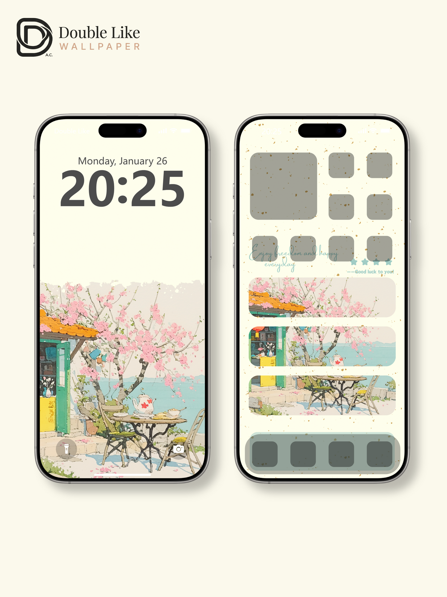 Vol.07 Aesthetic Watercolor City & Botanical Flower Art Wallpaper Pack [#WGP007]