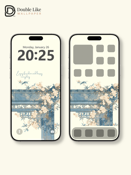 Vol.10 Aesthetic Watercolor City & Botanical Flower Art Wallpaper Pack [#WGP010]