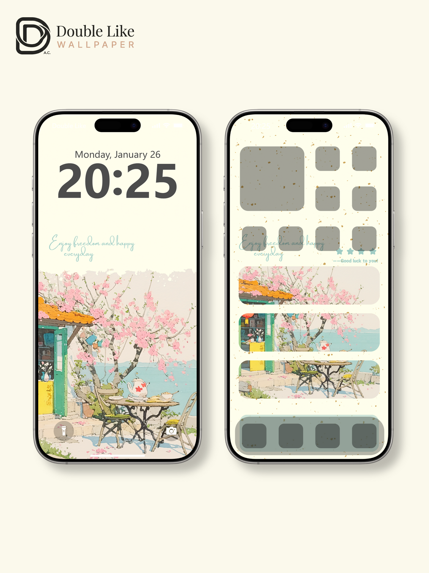 Vol.07 Aesthetic Watercolor City & Botanical Flower Art Wallpaper Pack [#WGP007]