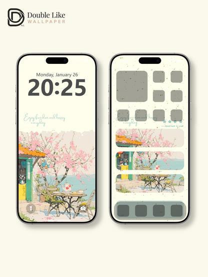 Vol.07 Aesthetic Watercolor City & Botanical Flower Art Wallpaper Pack [#WGP007]