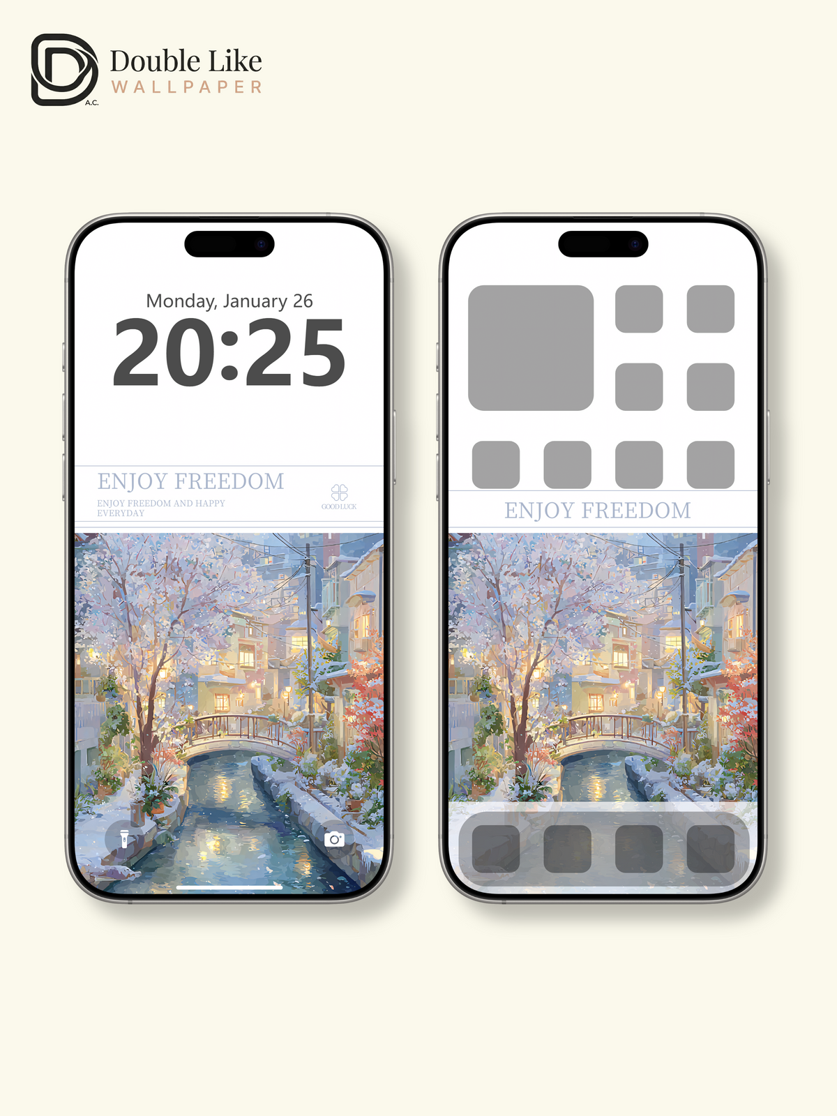 Vol.05 Aesthetic Watercolor City & Botanical Flower Art Wallpaper Pack [#WGP005]
