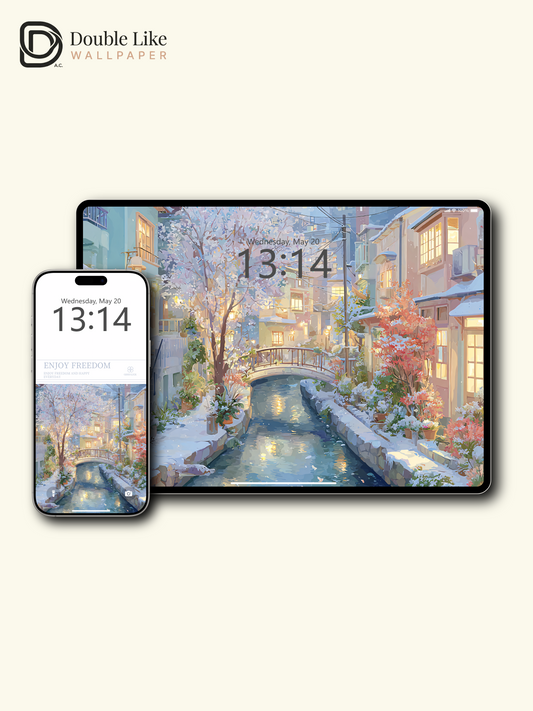 Vol.05 Aesthetic Watercolor City & Botanical Flower Art Wallpaper Pack [#WGP005]