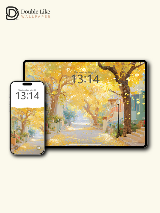 Vol.14 Aesthetic Watercolor City & Botanical Flower Art Wallpaper Pack [#WGP014]