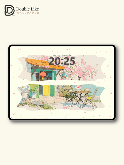 Vol.07 Aesthetic Watercolor City & Botanical Flower Art Wallpaper Pack [#WGP007]