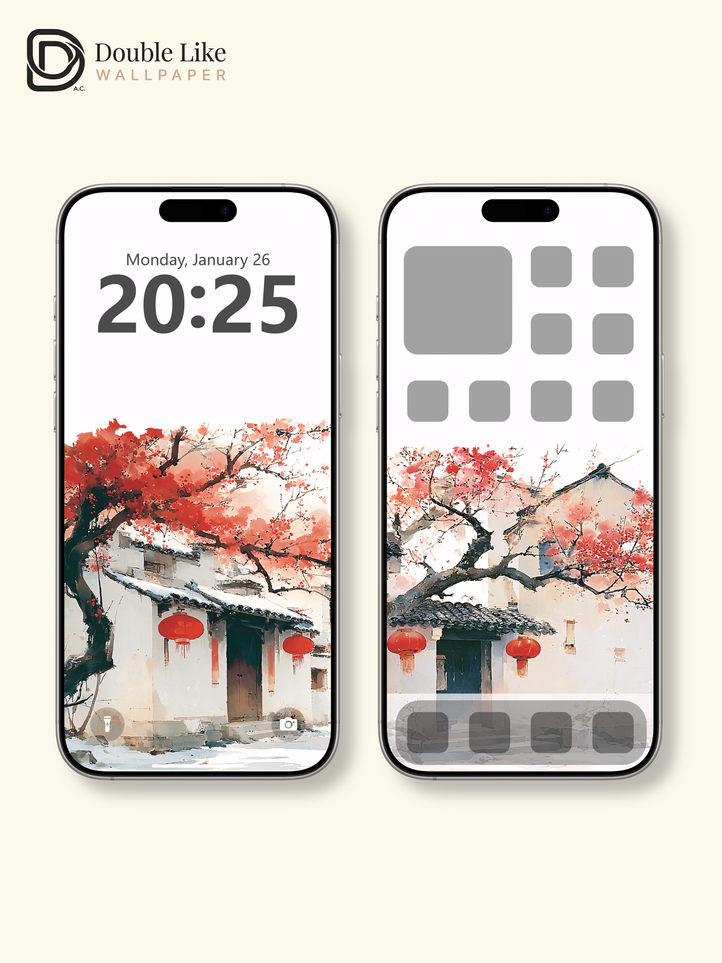 Vol.17 Aesthetic Watercolor City & Botanical Flower Art Wallpaper Pack [#WGP017]