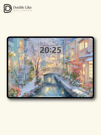 Vol.05 Aesthetic Watercolor City & Botanical Flower Art Wallpaper Pack [#WGP005]