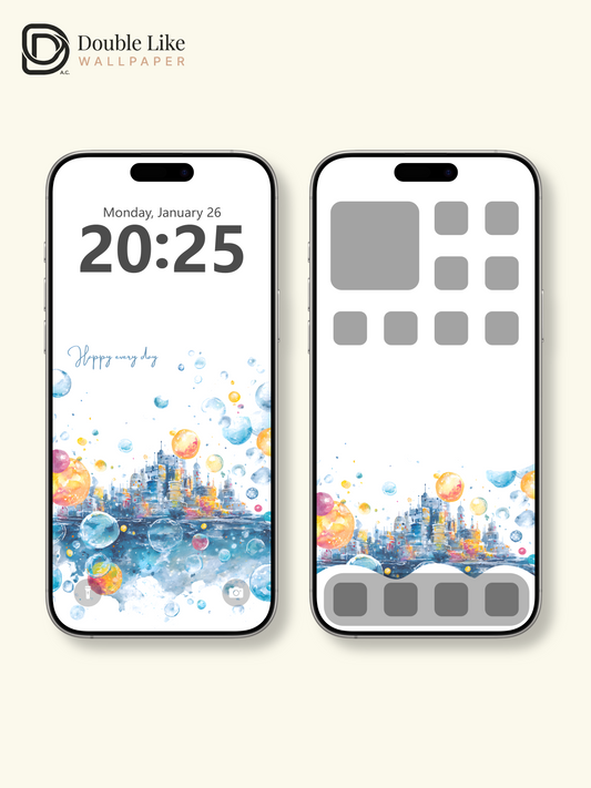 Vol.01 Aesthetic Watercolor City & Botanical Flower Art Wallpaper Pack [#WGP001]