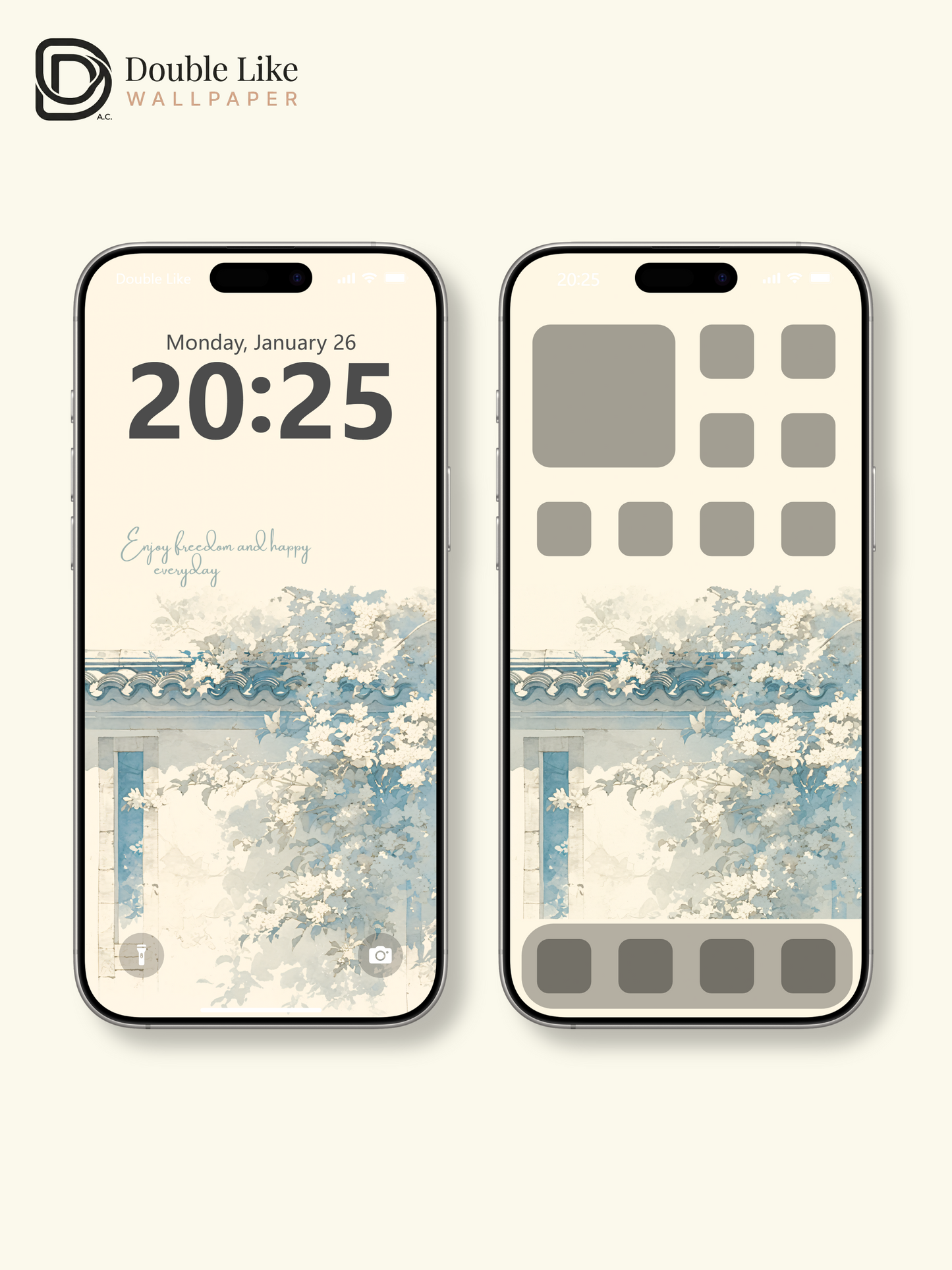 Vol.06 Aesthetic Watercolor City & Botanical Flower Art Wallpaper Pack [#WGP006]