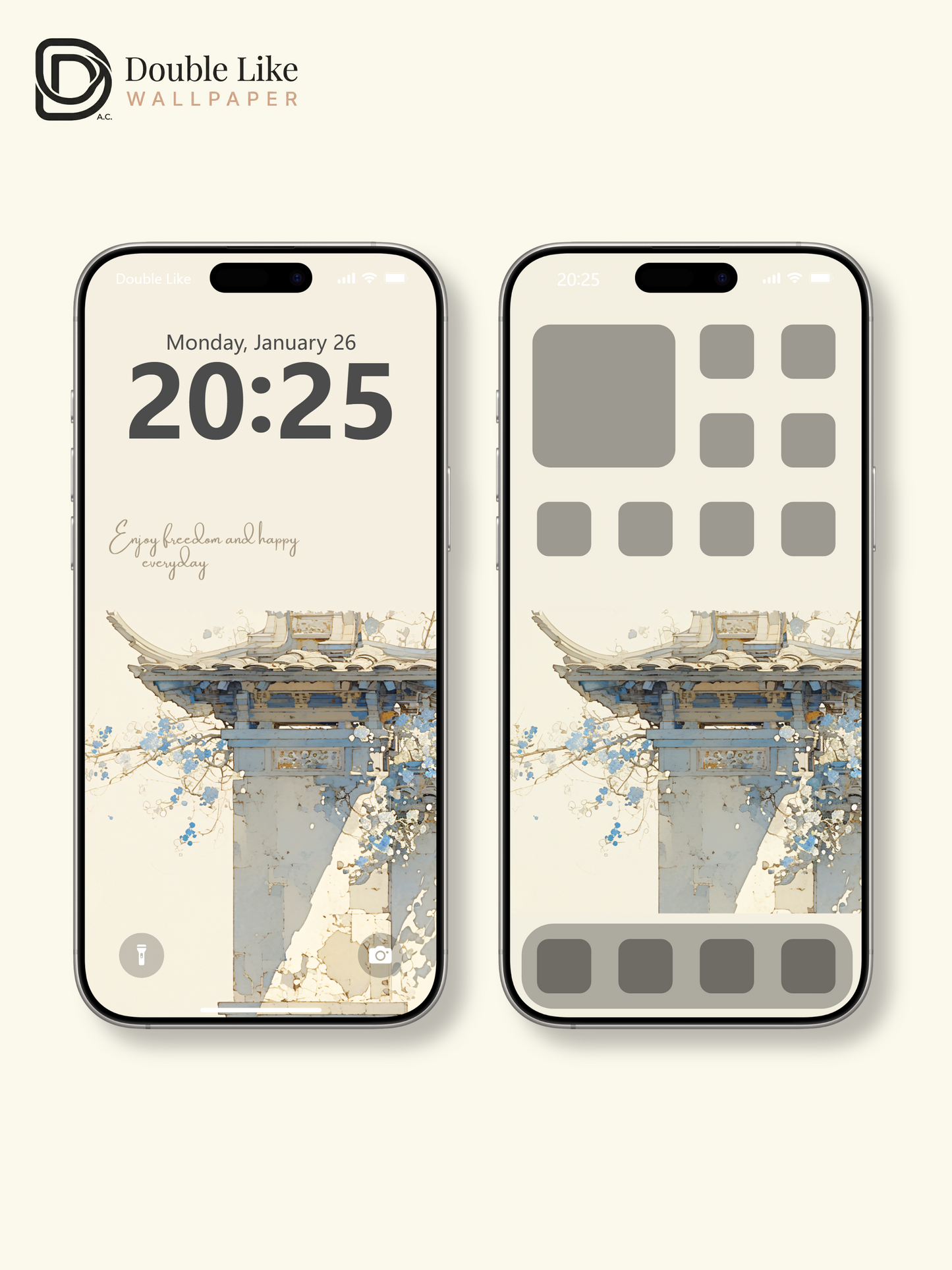 Vol.07 Aesthetic Watercolor City & Botanical Flower Art Wallpaper Pack [#WGP007]