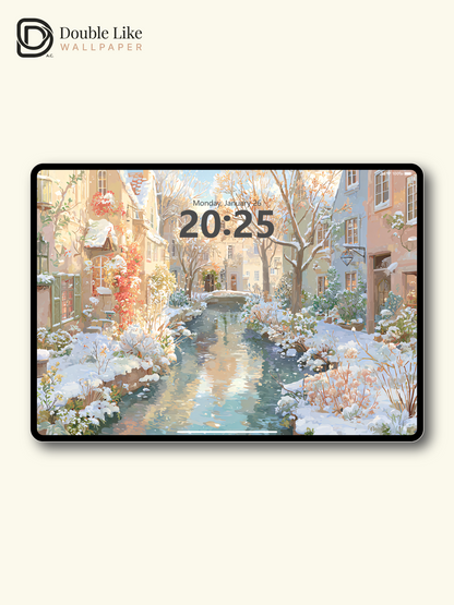 Vol.17 Aesthetic Watercolor City & Botanical Flower Art Wallpaper Pack [#WGP017]