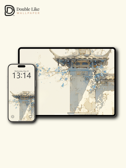 Vol.07 Aesthetic Watercolor City & Botanical Flower Art Wallpaper Pack [#WGP007]