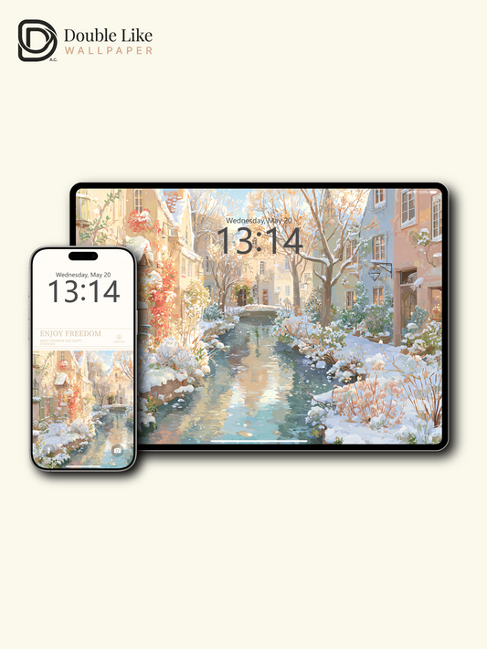 Vol.17 Aesthetic Watercolor City & Botanical Flower Art Wallpaper Pack [#WGP017]