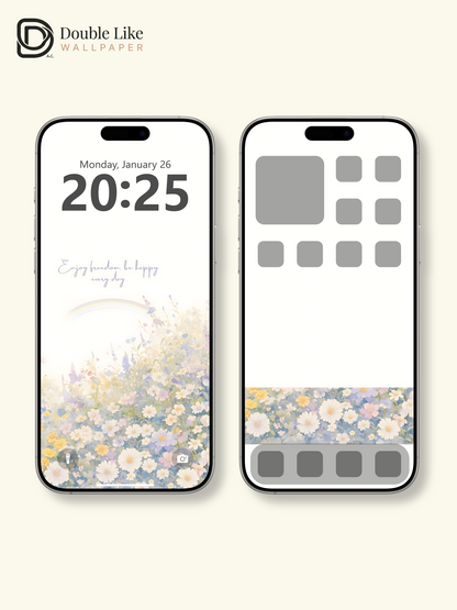 Vol.02 Aesthetic Watercolor City & Botanical Flower Art Wallpaper Pack [#WGP002]