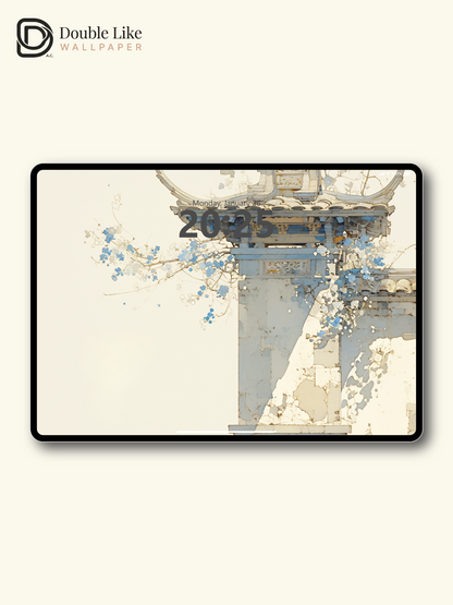 Vol.07 Aesthetic Watercolor City & Botanical Flower Art Wallpaper Pack [#WGP007]