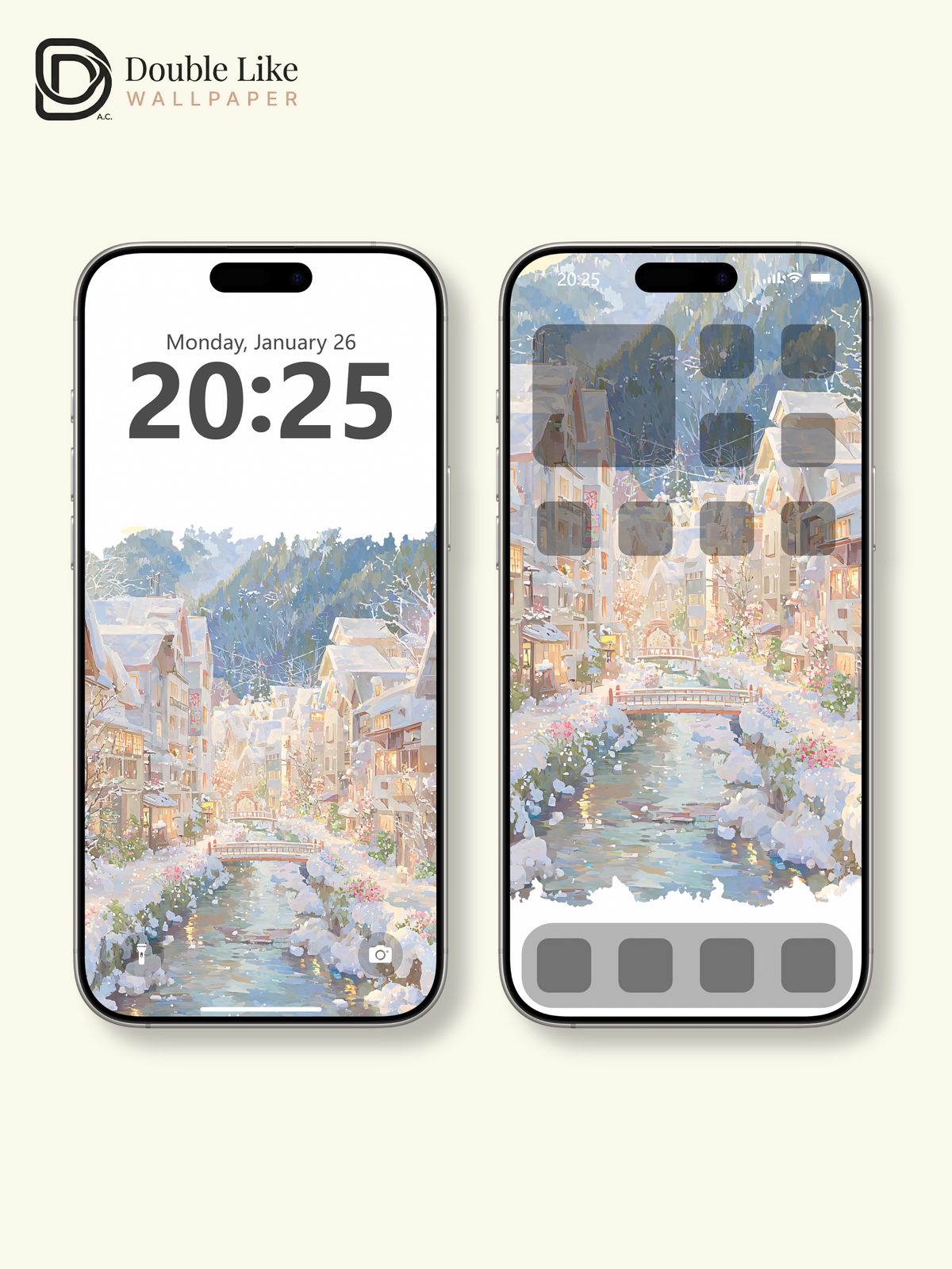 Vol.04 Aesthetic Watercolor City & Botanical Flower Art Wallpaper Pack [#WGP004]