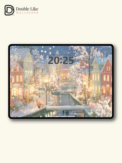 Vol.04 Aesthetic Watercolor City & Botanical Flower Art Wallpaper Pack [#WGP004]