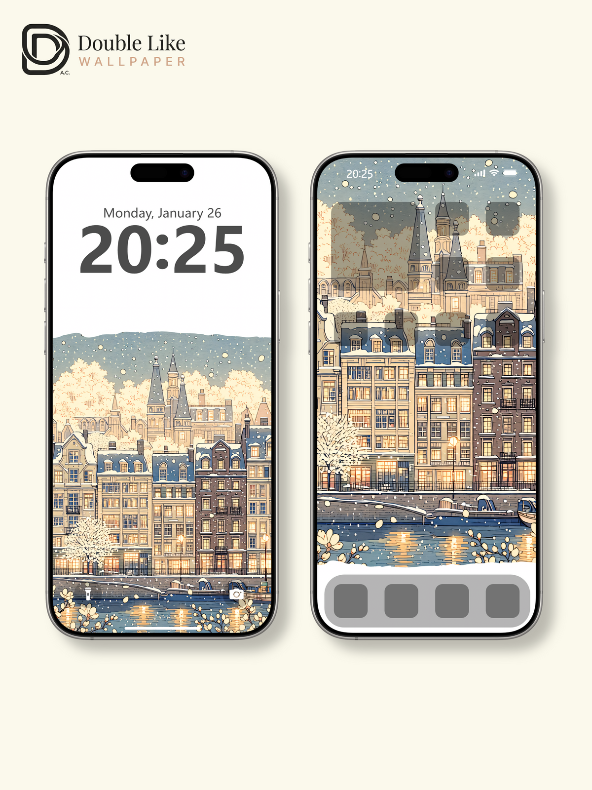 Vol.05 Aesthetic Watercolor City & Botanical Flower Art Wallpaper Pack [#WGP005]
