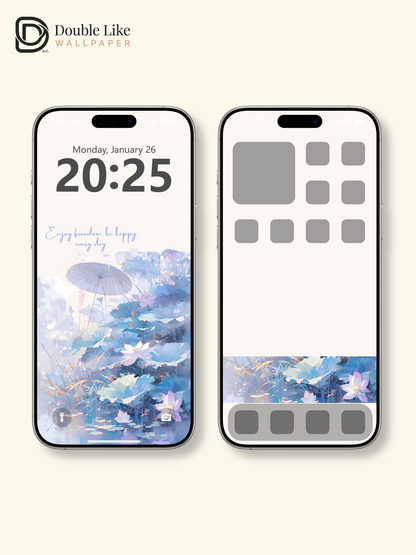 Vol.02 Aesthetic Watercolor City & Botanical Flower Art Wallpaper Pack [#WGP002]
