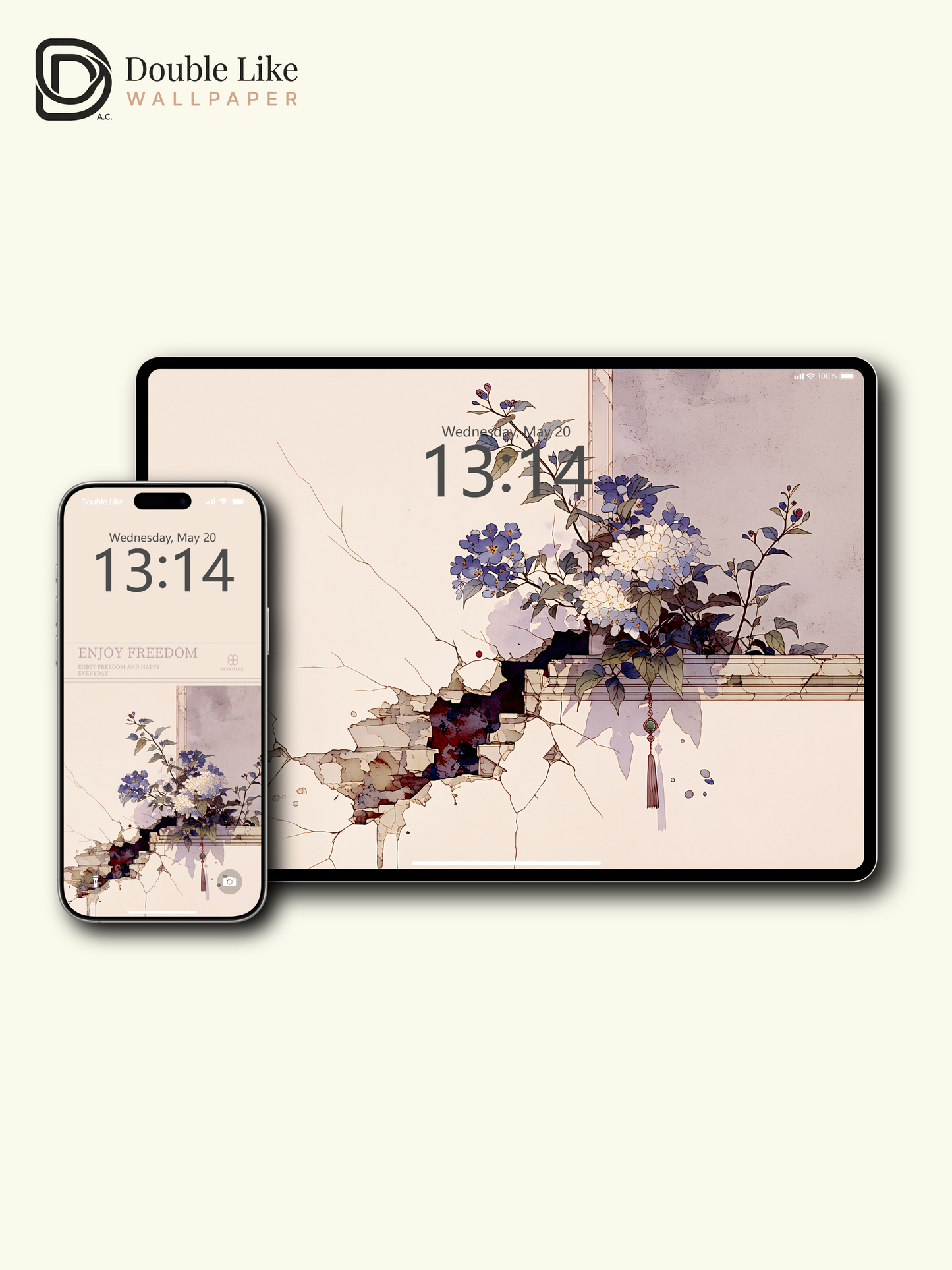 Vol.19 Aesthetic Watercolor City & Botanical Flower Art Wallpaper Pack [#WGP019]