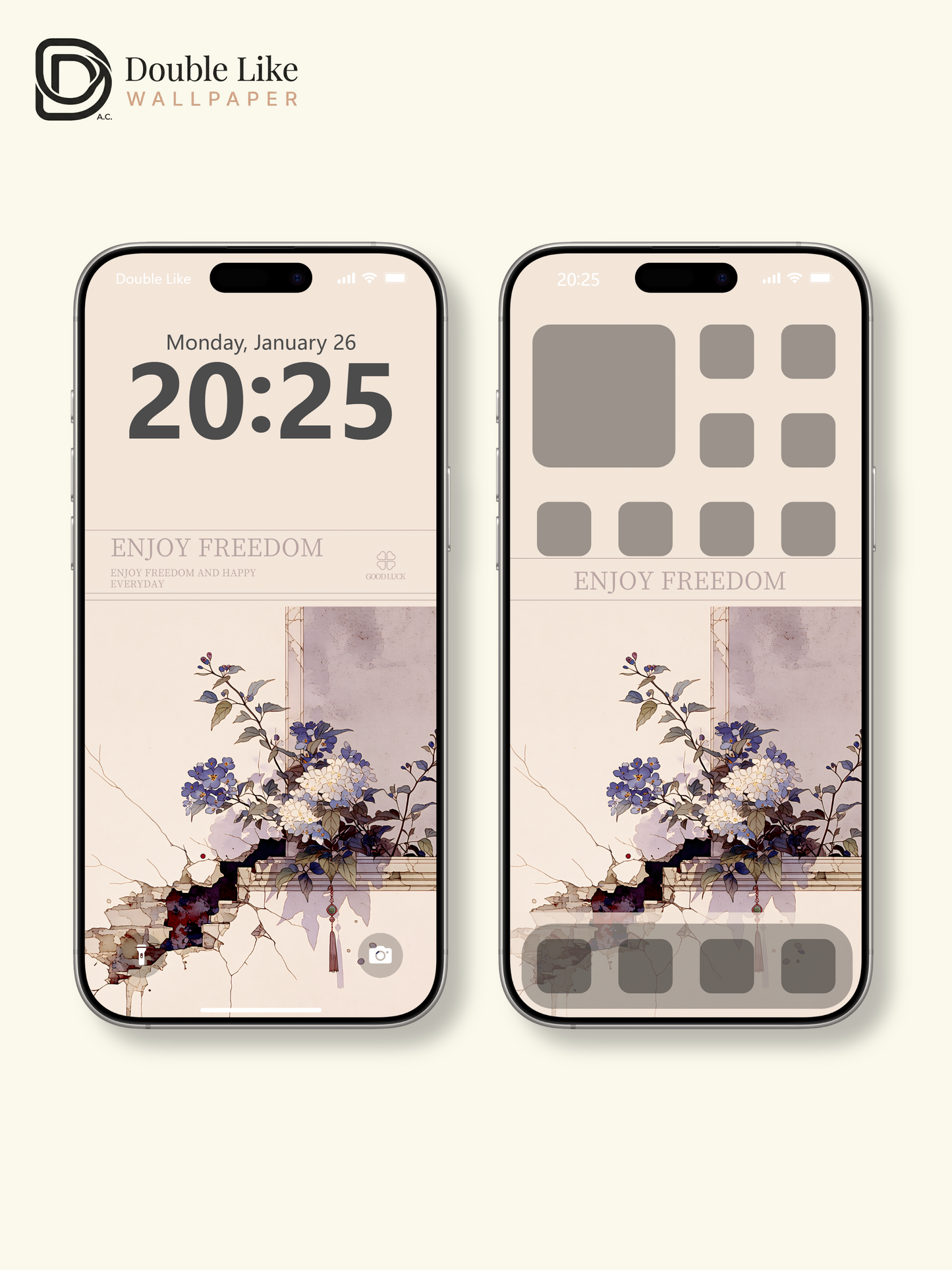 Vol.19 Aesthetic Watercolor City & Botanical Flower Art Wallpaper Pack [#WGP019]