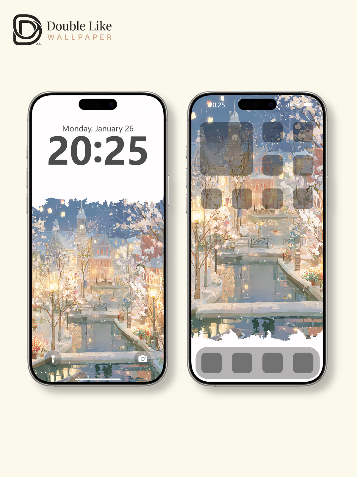 Vol.04 Aesthetic Watercolor City & Botanical Flower Art Wallpaper Pack [#WGP004]