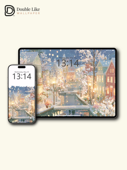 Vol.04 Aesthetic Watercolor City & Botanical Flower Art Wallpaper Pack [#WGP004]