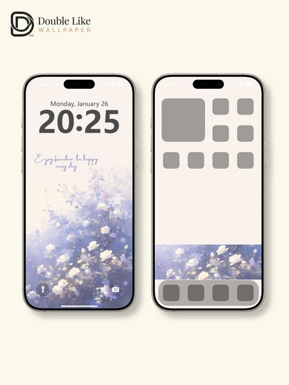 Vol.02 Aesthetic Watercolor City & Botanical Flower Art Wallpaper Pack [#WGP002]