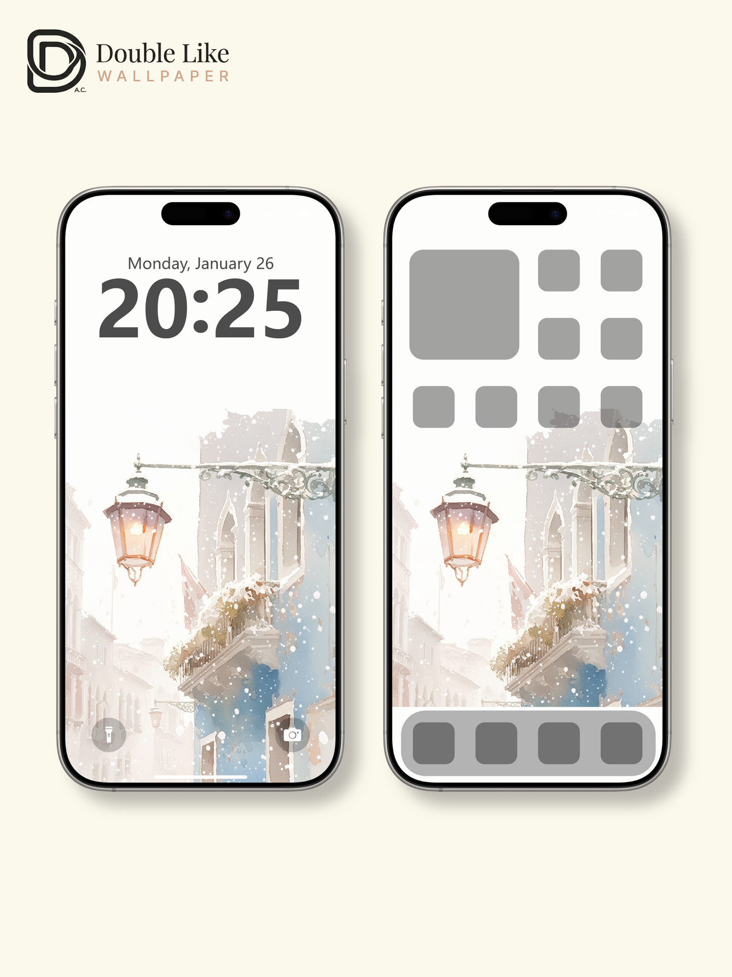 Vol.01 Aesthetic Watercolor City & Botanical Flower Art Wallpaper Pack [#WGP001]
