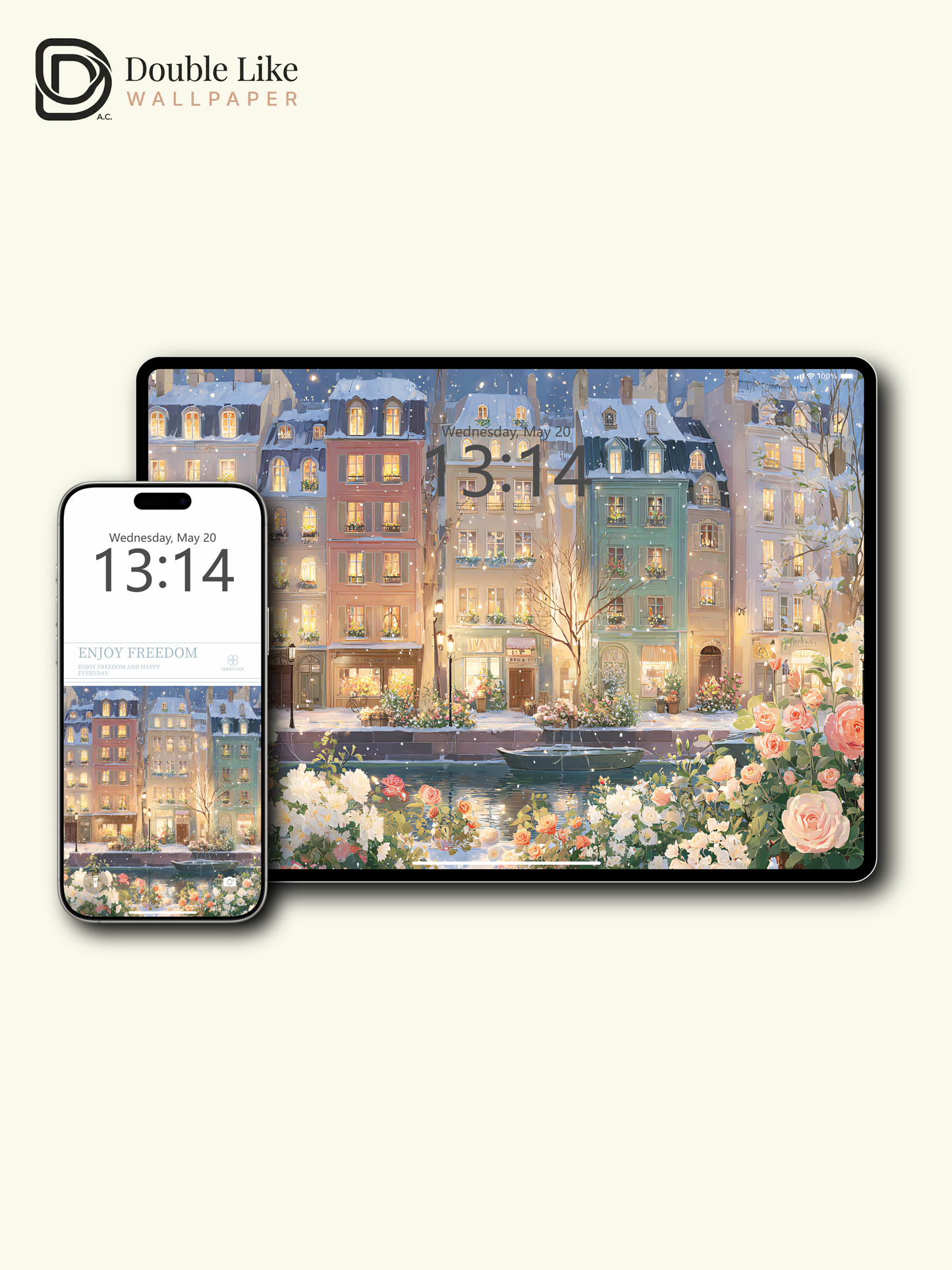 Vol.17 Aesthetic Watercolor City & Botanical Flower Art Wallpaper Pack [#WGP017]
