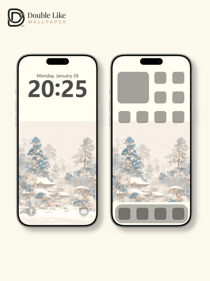Vol.09 Aesthetic Watercolor City & Botanical Flower Art Wallpaper Pack [#WGP009]