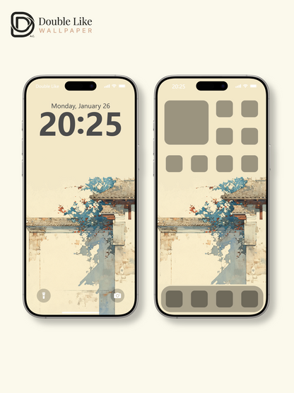 Vol.03 Aesthetic Watercolor City & Botanical Flower Art Wallpaper Pack [#WGP003]