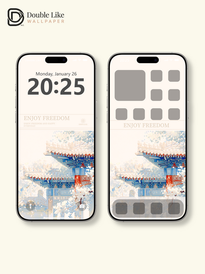 Vol.19 Aesthetic Watercolor City & Botanical Flower Art Wallpaper Pack [#WGP019]