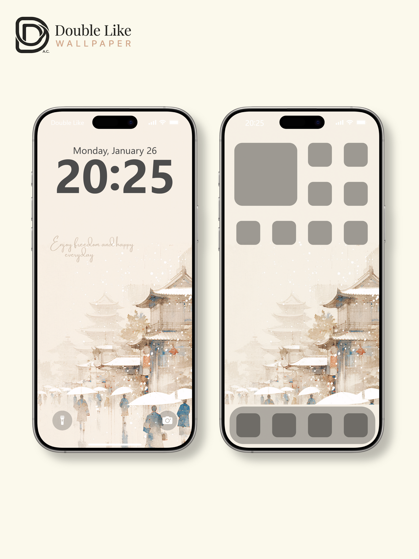 Vol.06 Aesthetic Watercolor City & Botanical Flower Art Wallpaper Pack [#WGP006]
