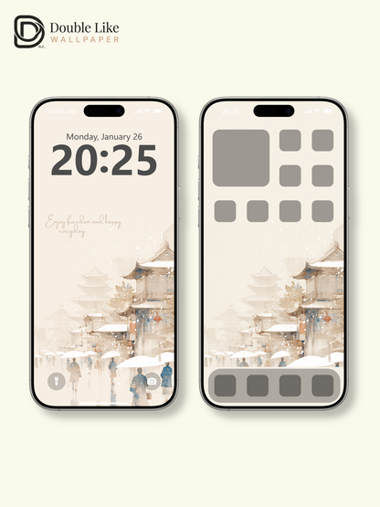 Vol.06 Aesthetic Watercolor City & Botanical Flower Art Wallpaper Pack [#WGP006]