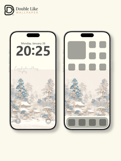 Vol.09 Aesthetic Watercolor City & Botanical Flower Art Wallpaper Pack [#WGP009]