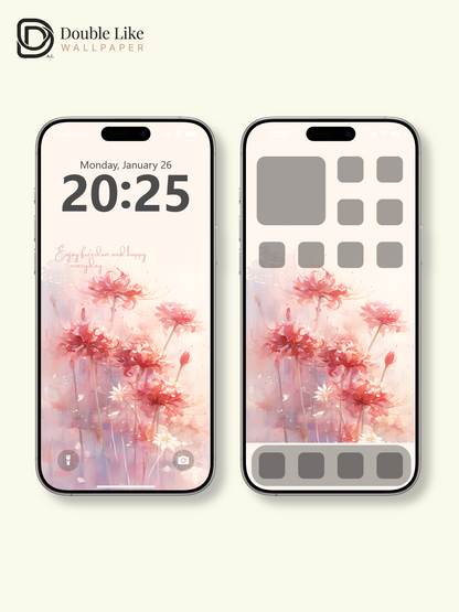 Vol.07 Aesthetic Watercolor City & Botanical Flower Art Wallpaper Pack [#WGP007]