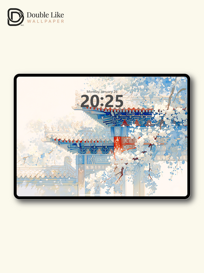 Vol.19 Aesthetic Watercolor City & Botanical Flower Art Wallpaper Pack [#WGP019]