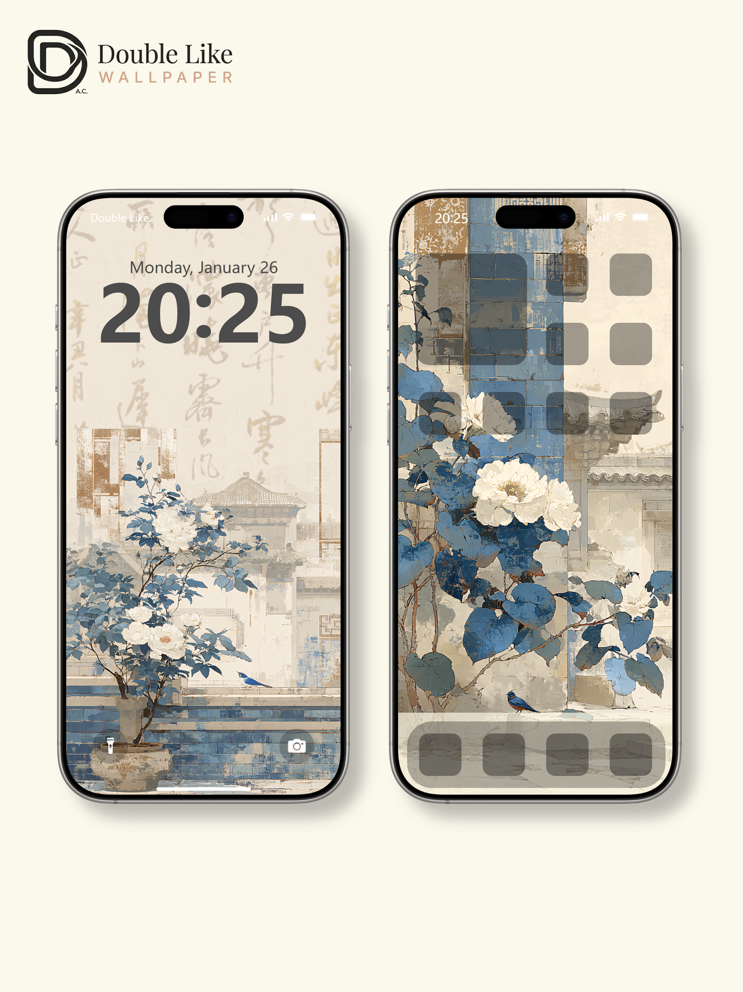 Vol.15 Aesthetic Watercolor City & Botanical Flower Art Wallpaper Pack [#WGP015]