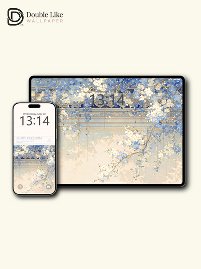 Vol.18 Aesthetic Watercolor City & Botanical Flower Art Wallpaper Pack [#WGP018]