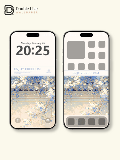 Vol.18 Aesthetic Watercolor City & Botanical Flower Art Wallpaper Pack [#WGP018]