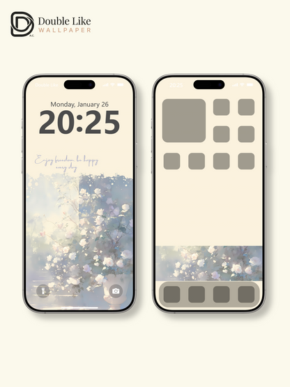 Vol.02 Aesthetic Watercolor City & Botanical Flower Art Wallpaper Pack [#WGP002]