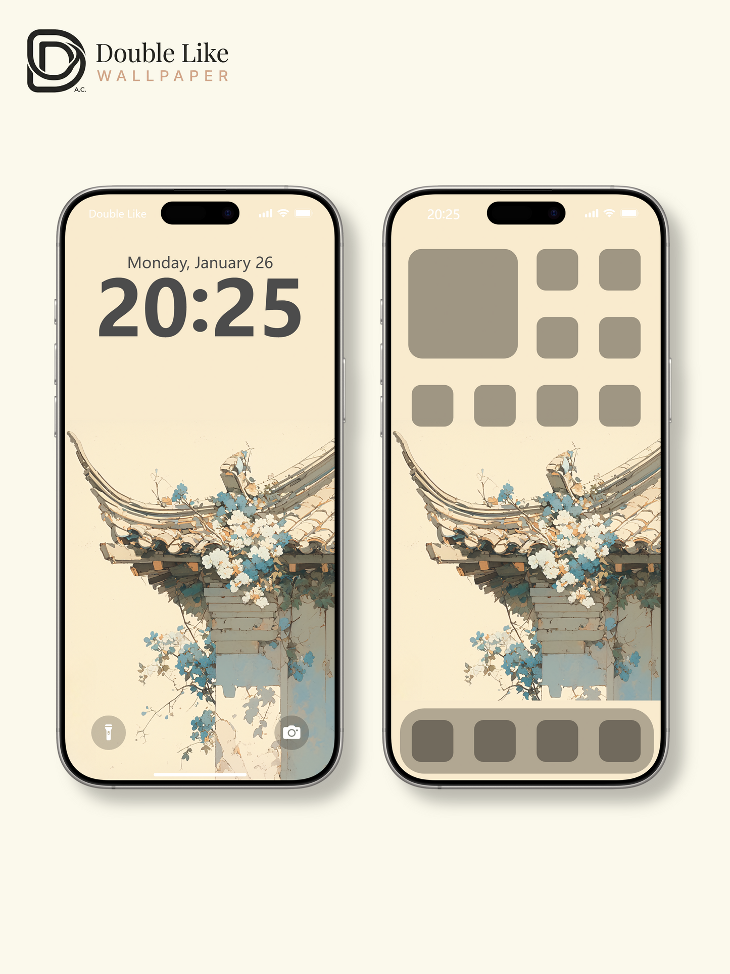 Vol.08 Aesthetic Watercolor City & Botanical Flower Art Wallpaper Pack [#WGP008]