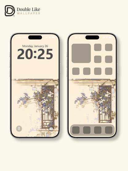 Vol.09 Aesthetic Watercolor City & Botanical Flower Art Wallpaper Pack [#WGP009]