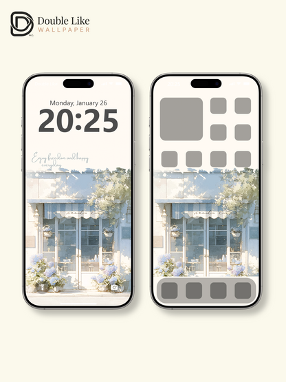 Vol.06 Aesthetic Watercolor City & Botanical Flower Art Wallpaper Pack [#WGP006]