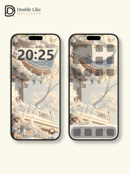 Vol.12 Aesthetic Watercolor City & Botanical Flower Art Wallpaper Pack [#WGP012]