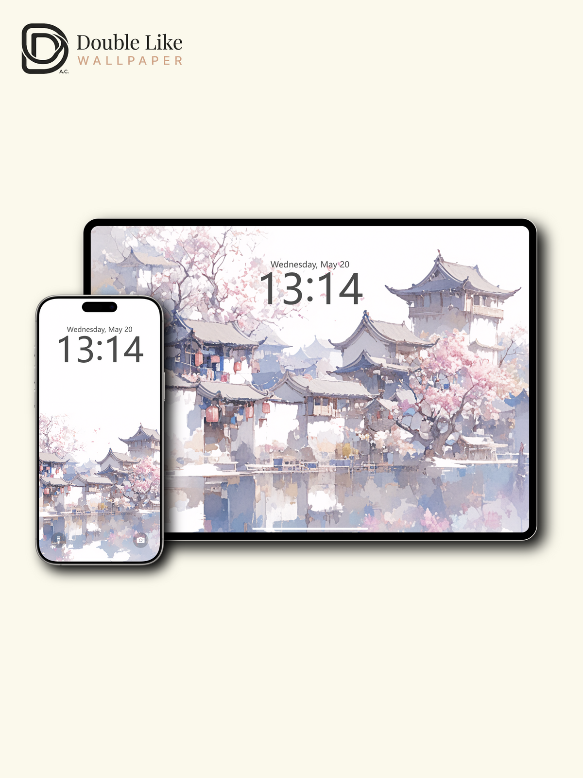Vol.05 Aesthetic Watercolor City & Botanical Flower Art Wallpaper Pack [#WGP005]